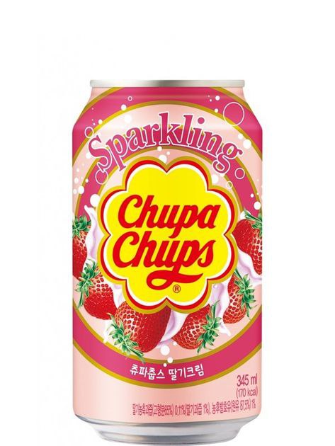 Напій газ. Chupa Chups Strawberry & Cream 0.345 л з/б